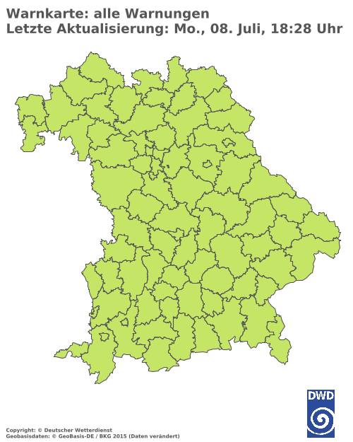 Aktuelle Wetterwarnungen für  Neustadt a.d. Waldnaab